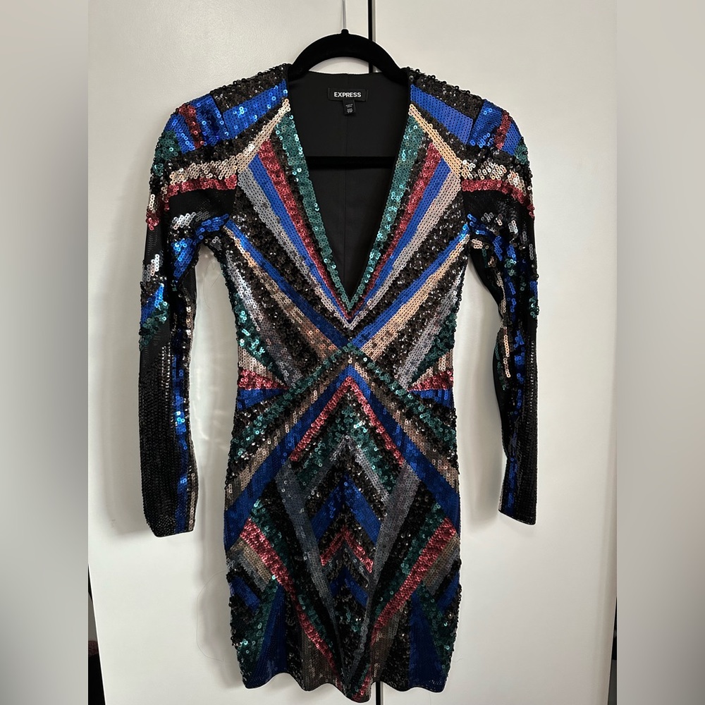 Sequin Longsleeve Dress